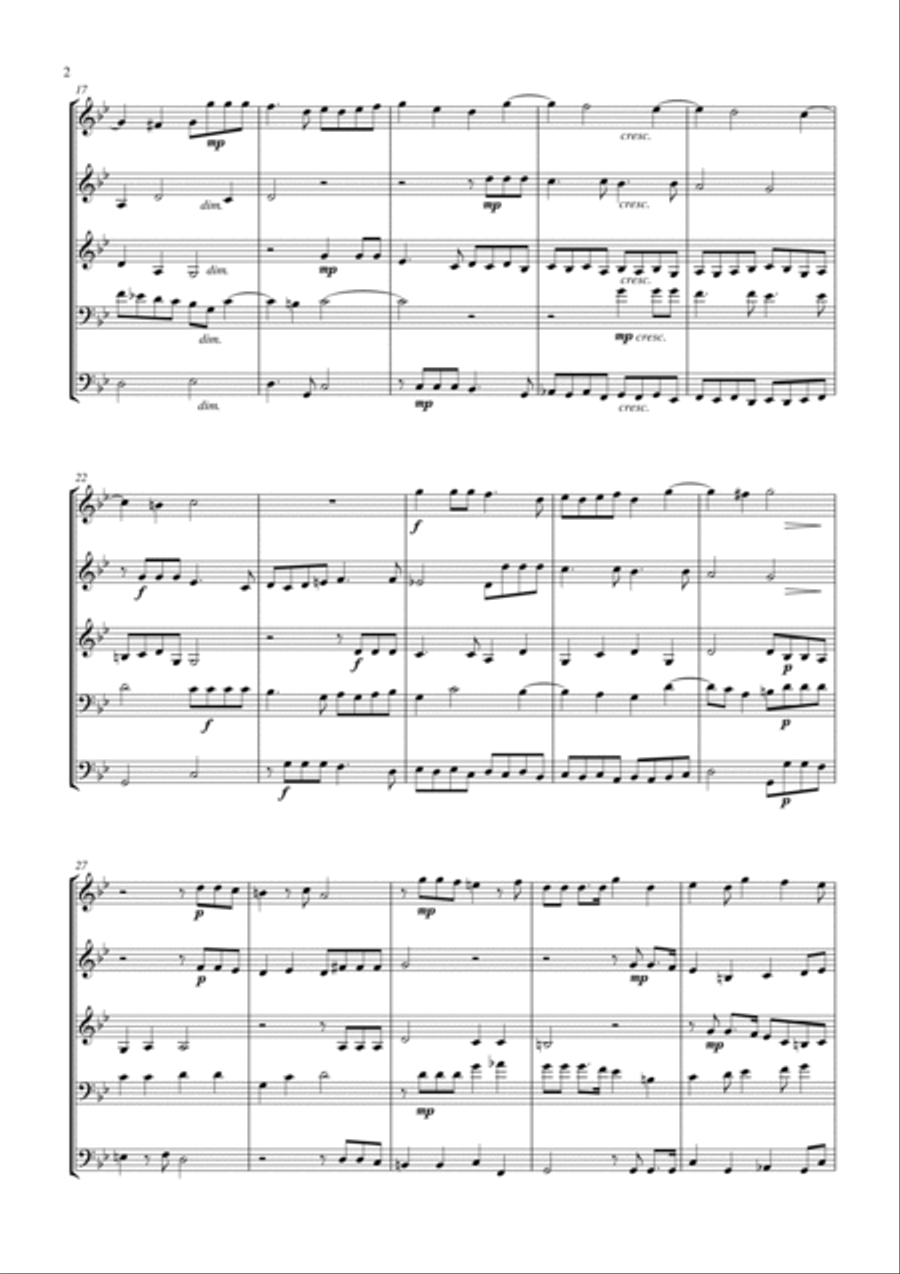 Canzon Prima for brass quintet Brass Quintet scores gallery preview page 3