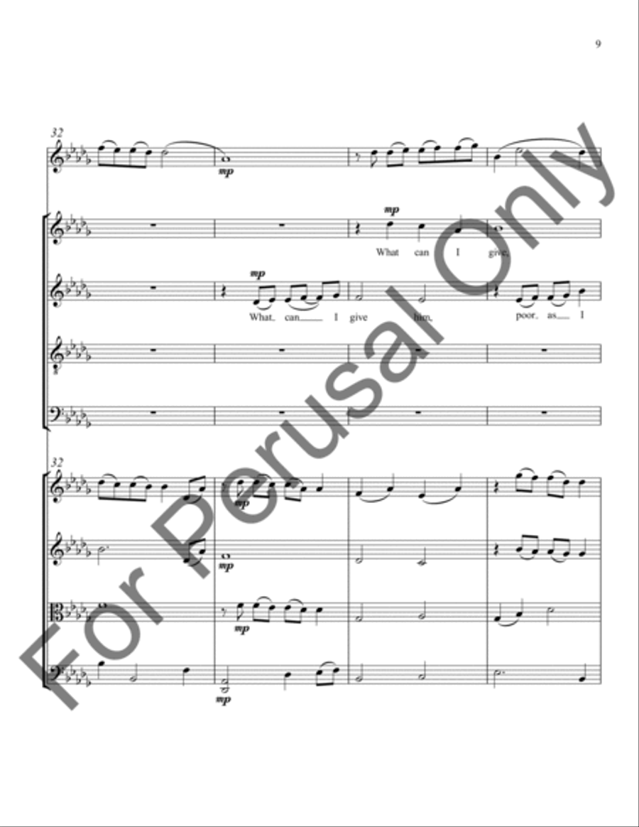 In the Bleak Midwinter (String Ensemble Score/Parts) Choir scores gallery preview page 10