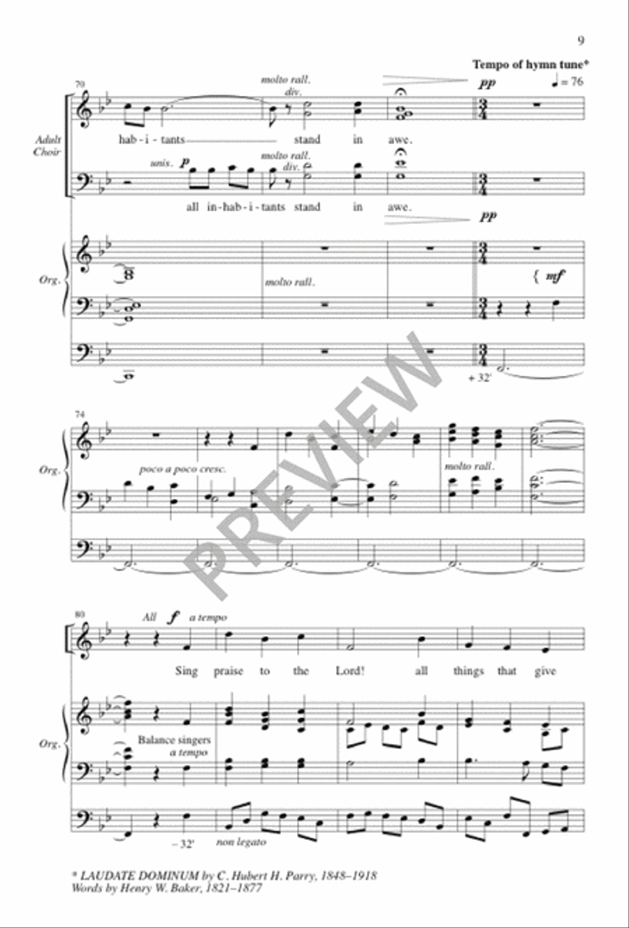 I Was Glad 4-Part scores gallery preview page 10