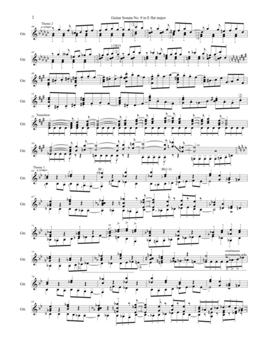 Guitar Sonata No. 9 in E flat major (homage to Stevie Wonder)
