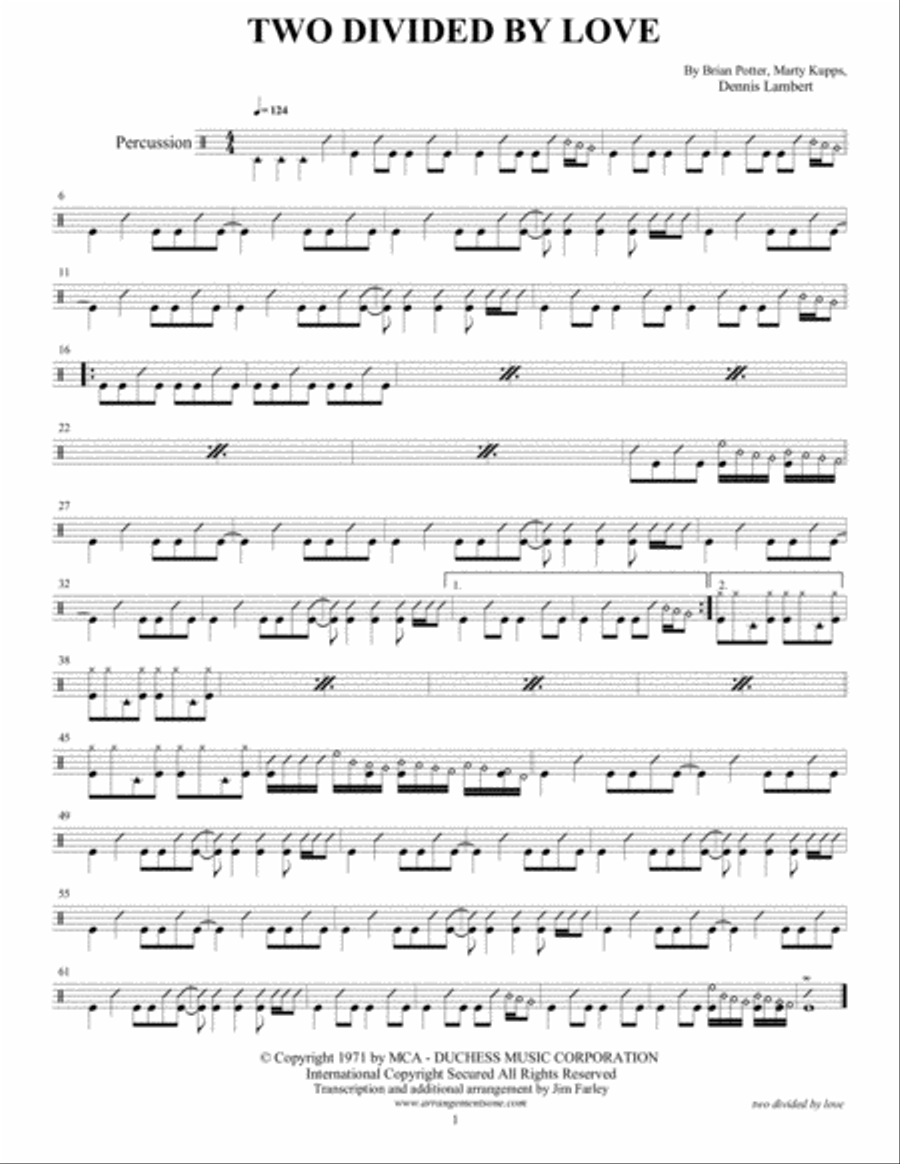 Two Divided By Love Large Ensemble scores gallery preview page 3