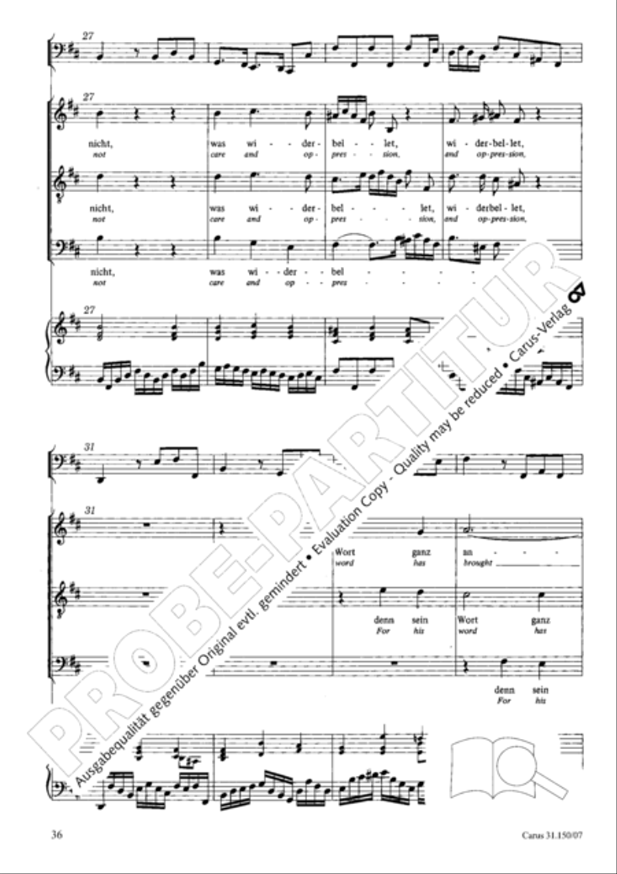 O my Lord, I long for thee (Nach dir, Herr, verlanget mich) 4-Part scores gallery preview page 37