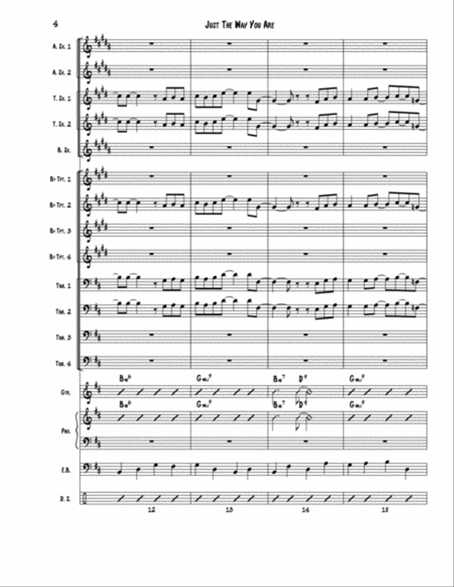 Just The Way You Are Jazz Ensemble scores gallery preview page 4