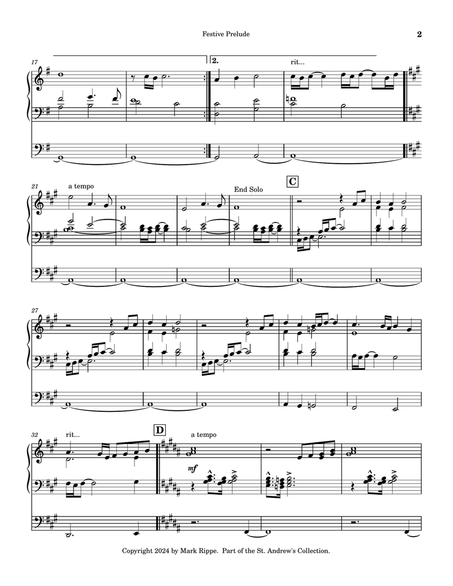 Festive Prelude (StA OV00209) Organ Solo scores gallery preview page 3