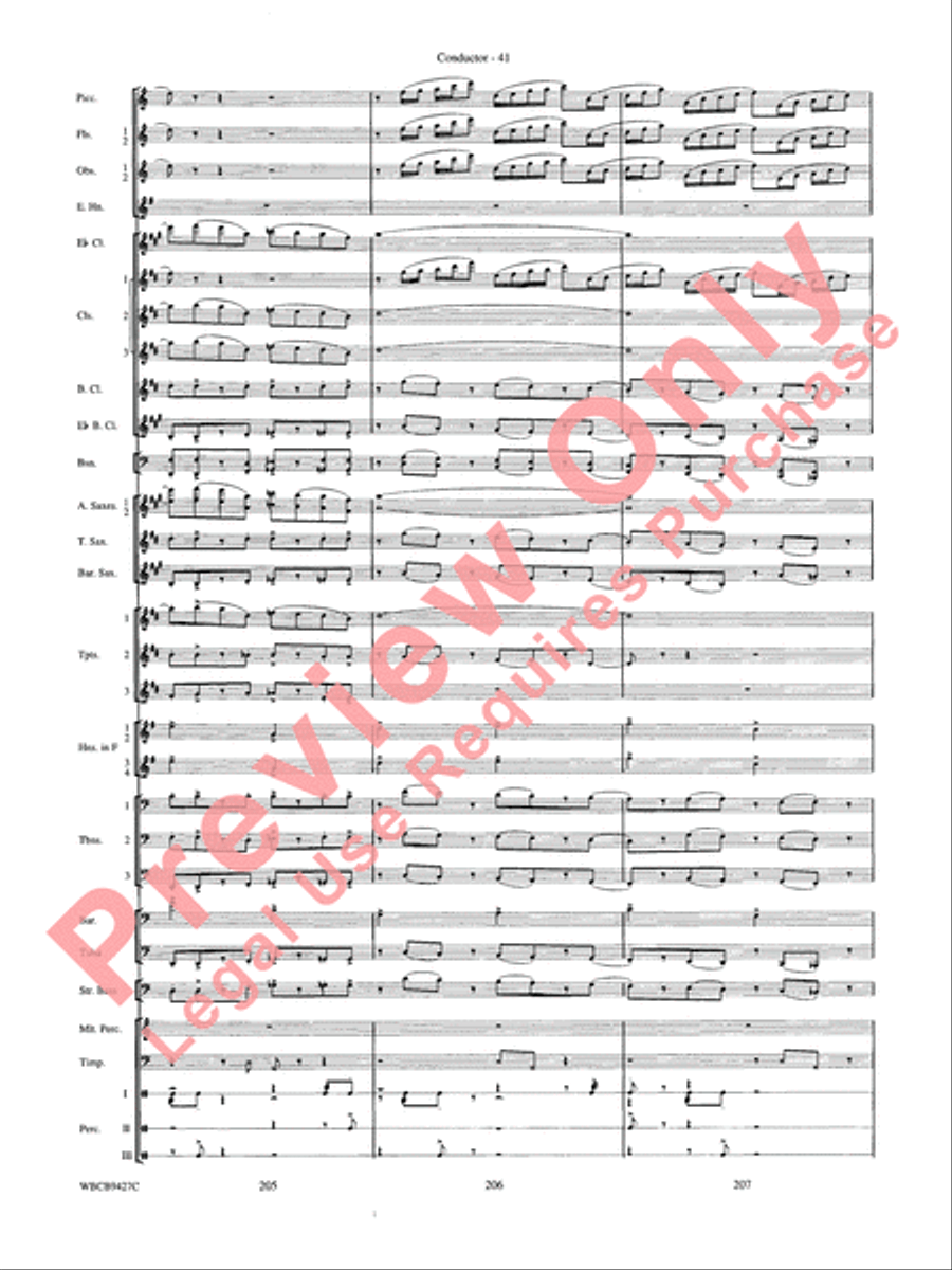 An American in Paris Concert Band scores gallery preview page 43