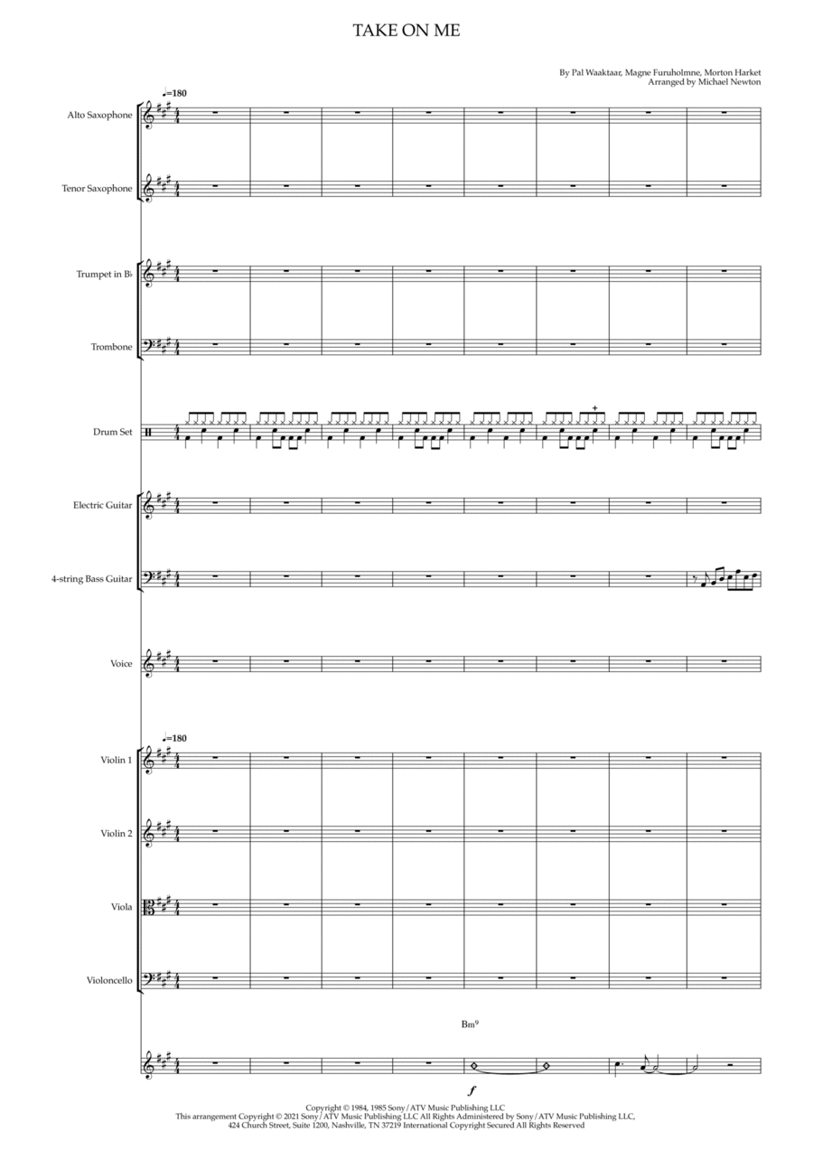 Take On Me Take On Me Large Ensemble scores gallery preview page 1