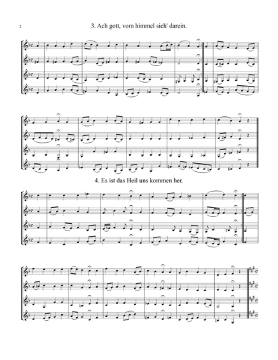 Bach Four-Part Chorales - 36 in Set (for Clarinet) 4-Part scores gallery preview page 3