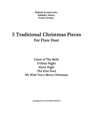 Book cover for 5 Traditional Christmas Pieces For Flute Duet