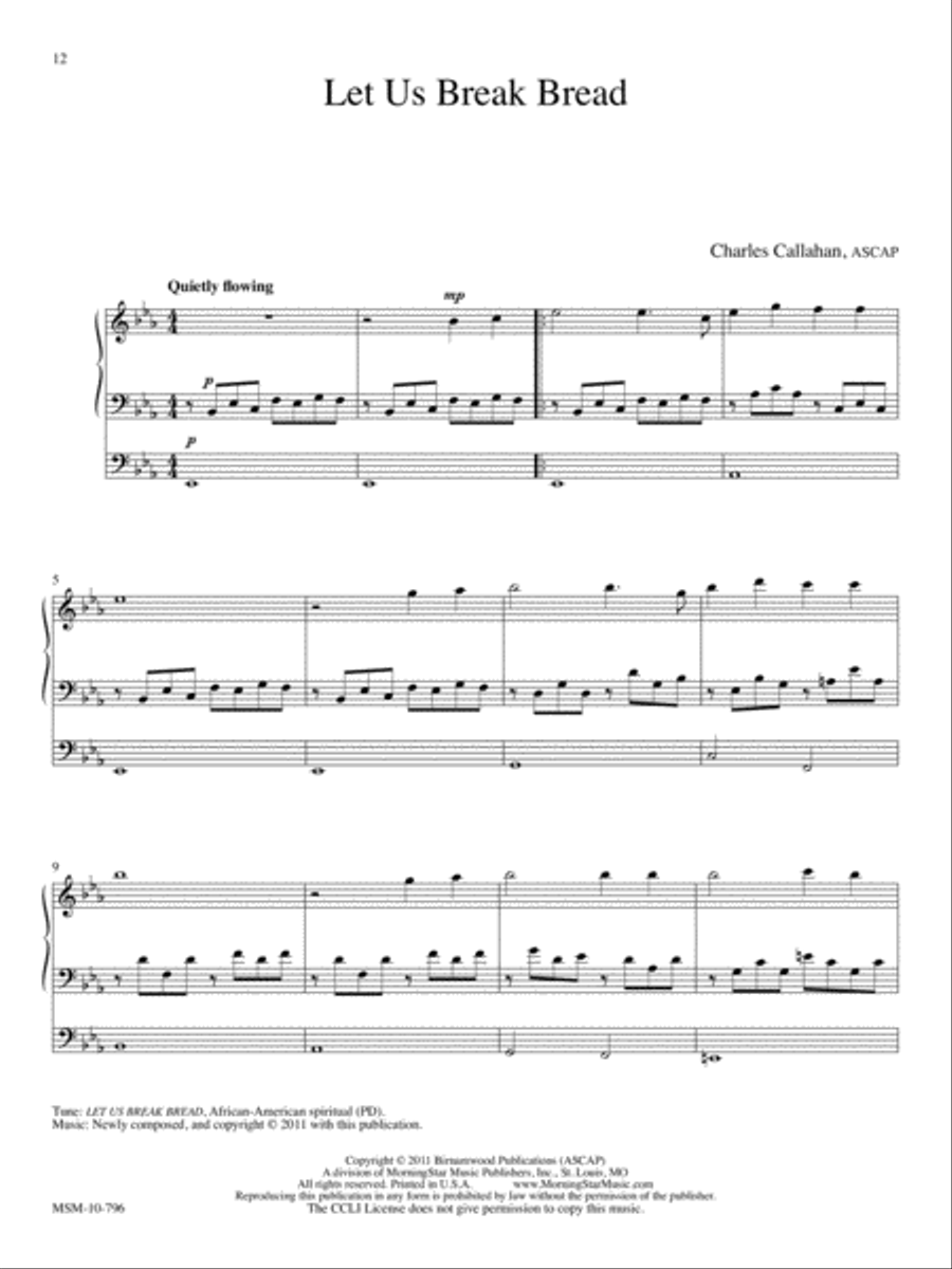 Eight Quiet Preludes on American Hymntunes Organ scores gallery preview page 7