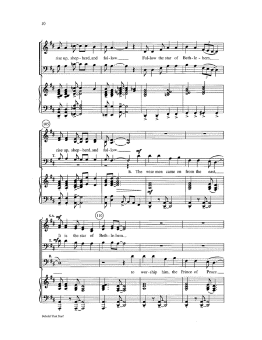 Behold that Star! with Rise Up, Shepherd and Follow Choir scores gallery preview page 10