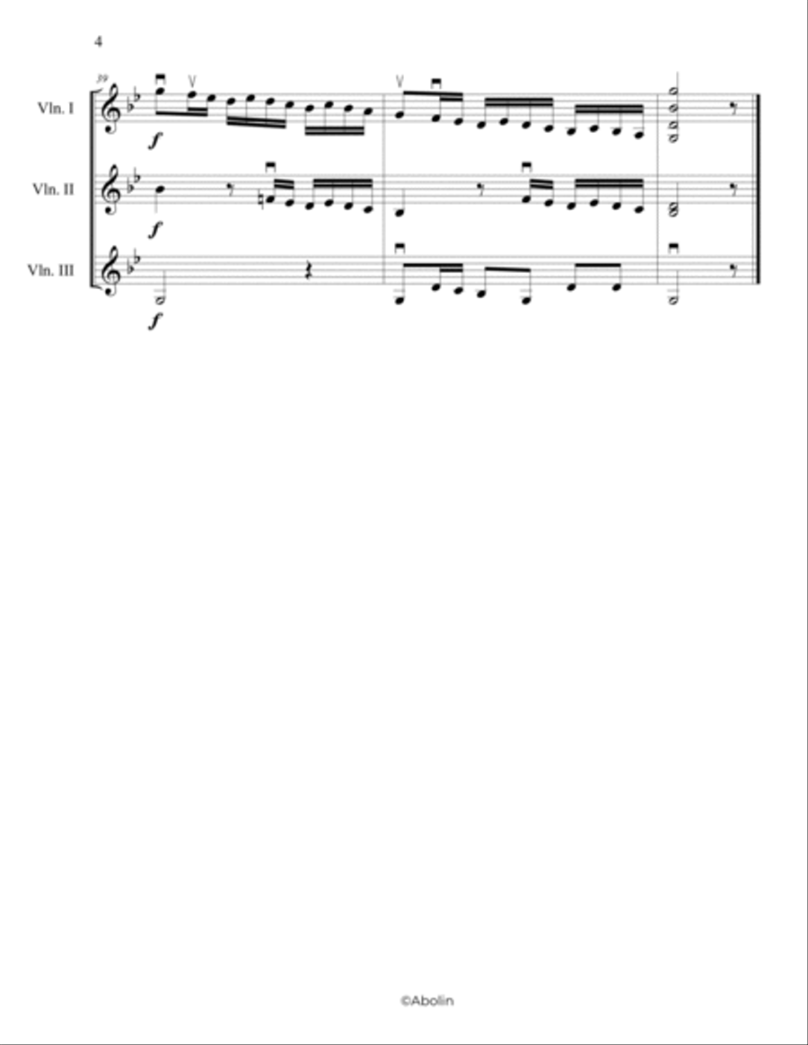 Eccles: Sonata in G minor - Violin Trio Chamber Music scores gallery preview page 6