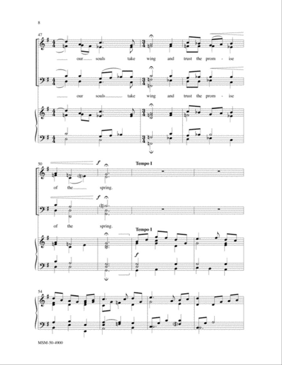 O Blessed Spring O Blessed Spring 4-Part scores gallery preview page 5