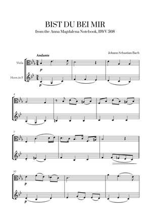 Johann Sebastian Bach - Bist du bei Mir (BWV 508) (for Viola and French Horn)