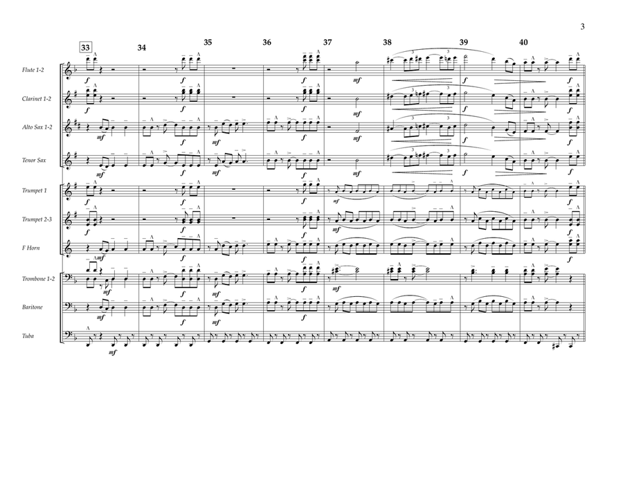 Uprising - Wind Score Marching Band scores gallery preview page 3