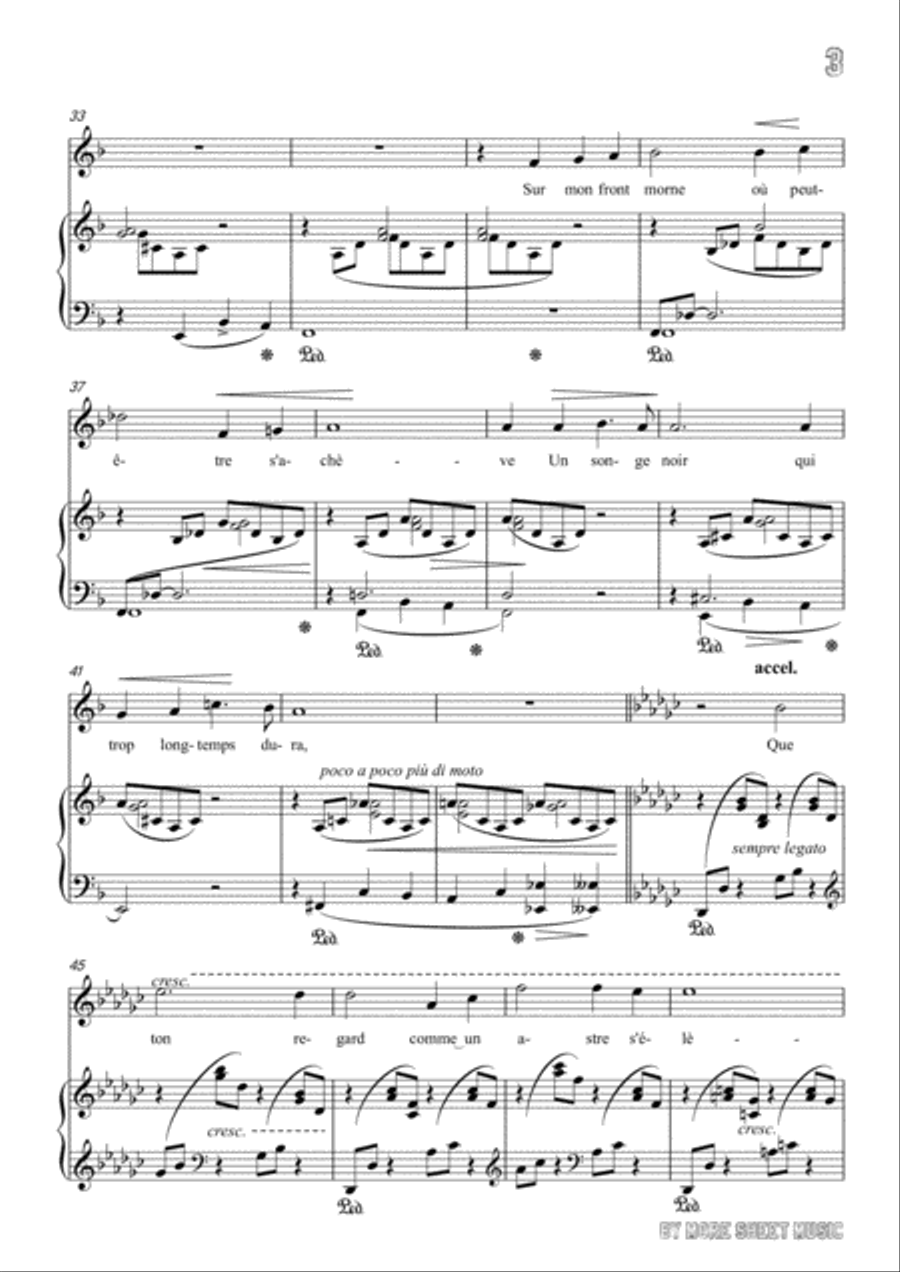 Liszt-Oh!Quand je dors in F Major,for Voice and Piano Voice Solo scores gallery preview page 5