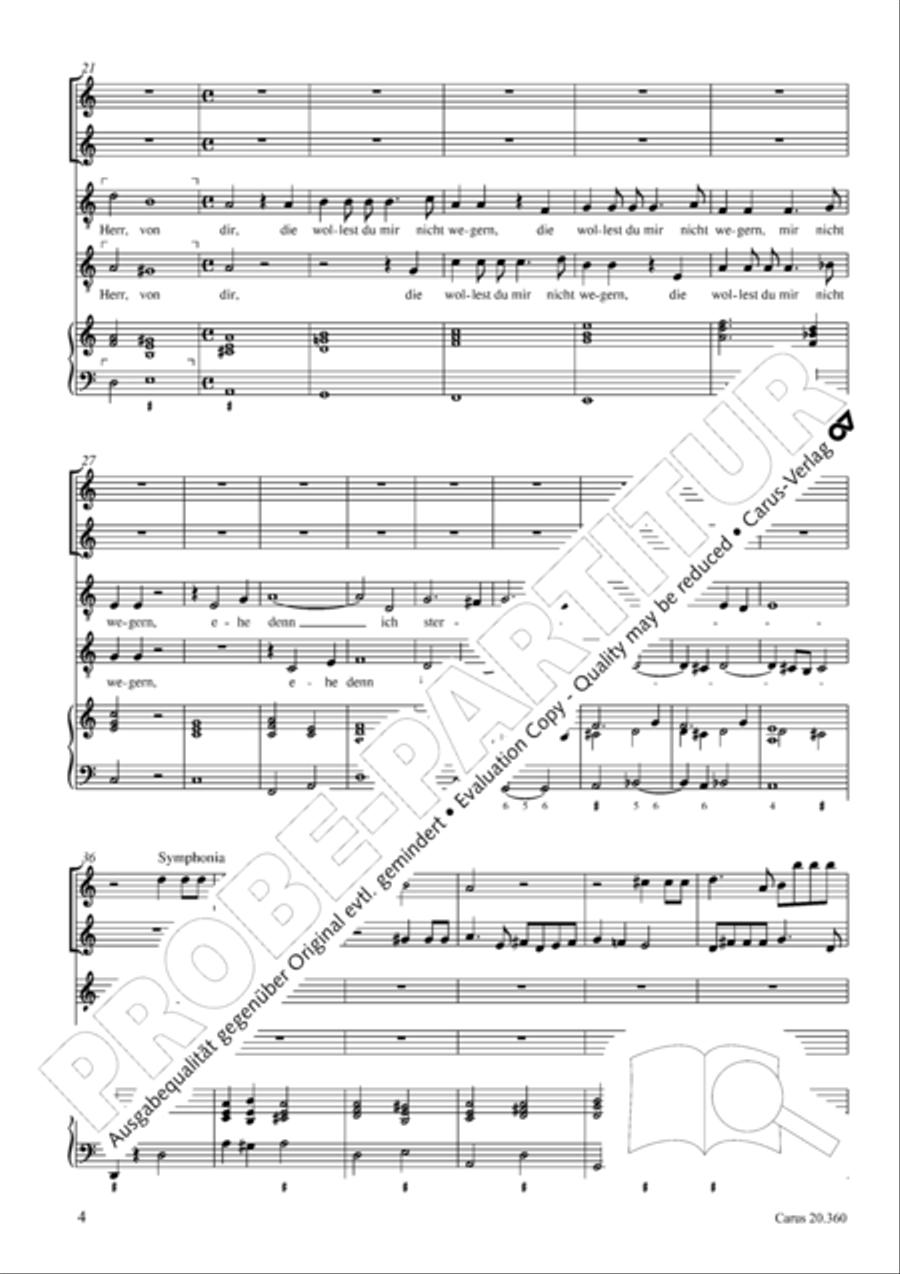 Zweierlei bitte ich, Herr, von dir Voice scores gallery preview page 4