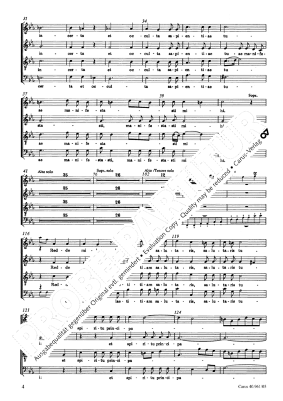 Miserere in C minor Miserere in C minor 4-Part scores gallery preview page 5