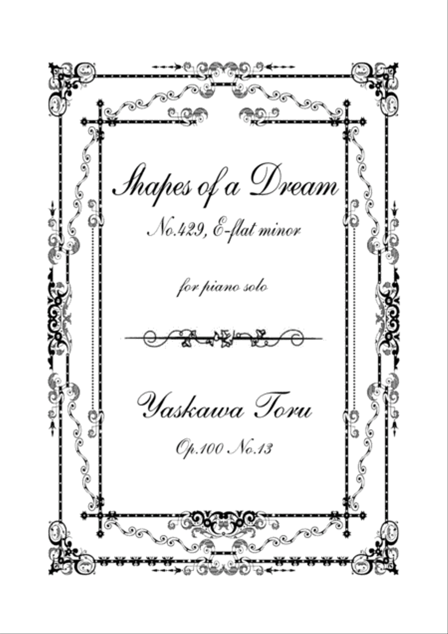 Shapes of a Dream No.429, E-flat minor, Op.100 No.13 Piano Solo scores gallery preview page 1