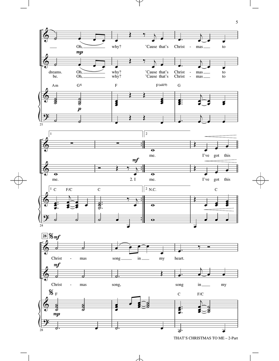 That's Christmas To Me (arr. Audrey Snyder) A Cappella scores gallery preview page 3