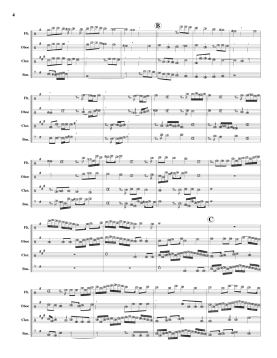 16 Canzoni Woodwind Quartet scores gallery preview page 4