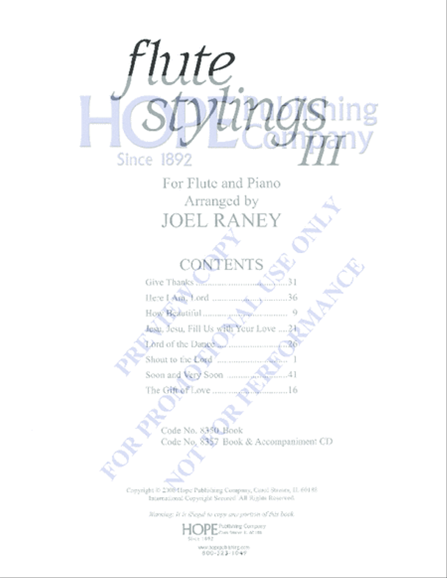 Flute Stylings III Flute Stylings III Flute Solo scores gallery preview page 2