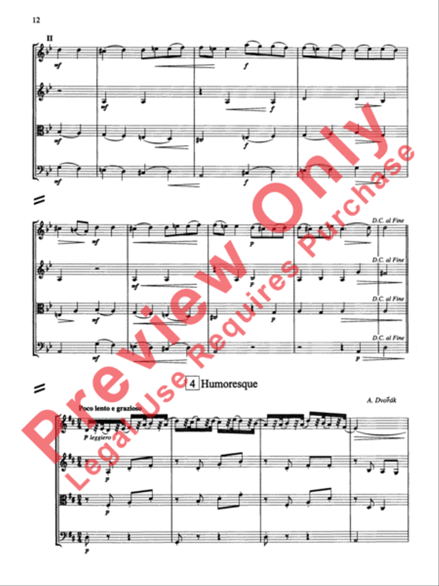String Quartets for Beginning Ensembles, Volume 3 String Quartet scores gallery preview page 13