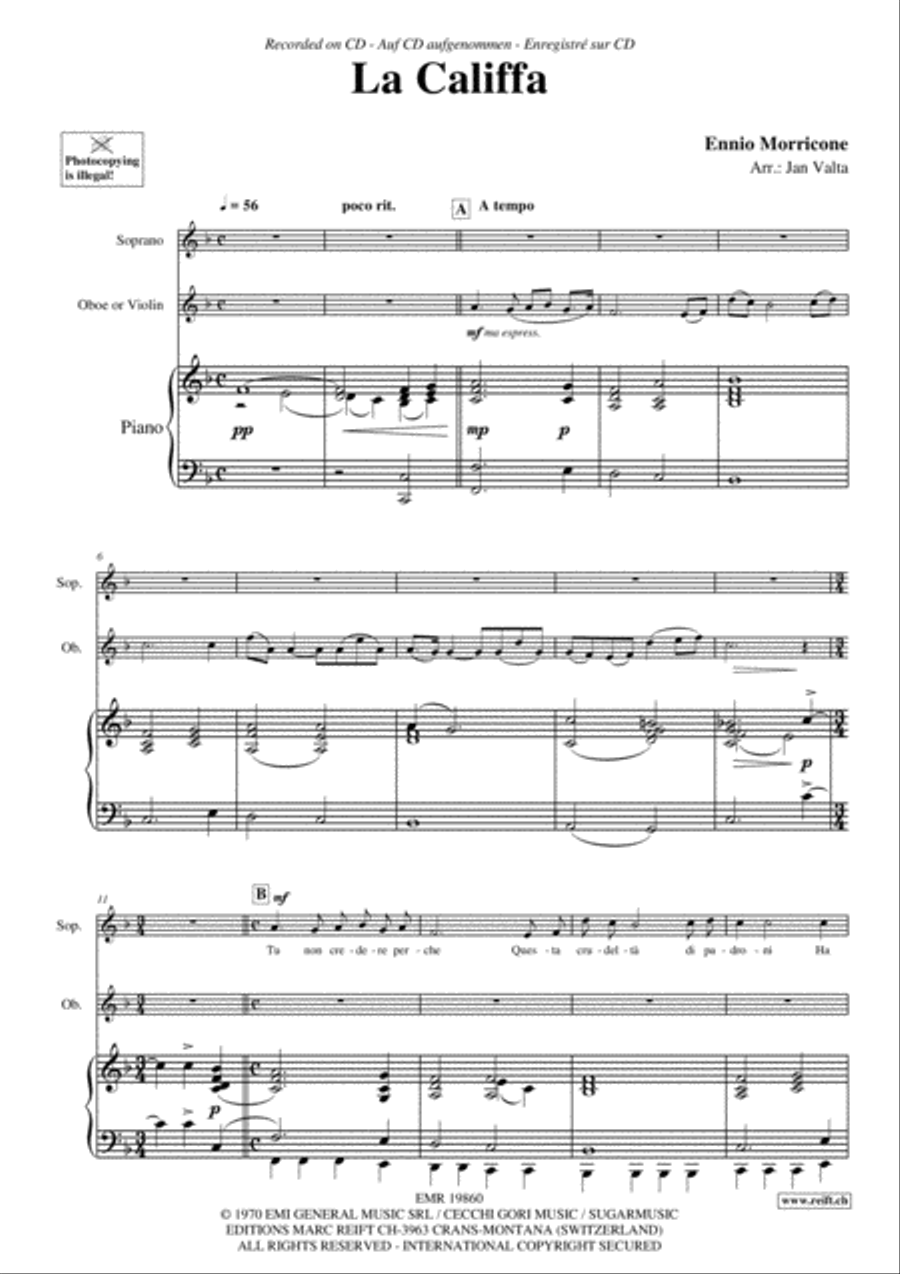La Califfa Violin scores gallery preview page 3