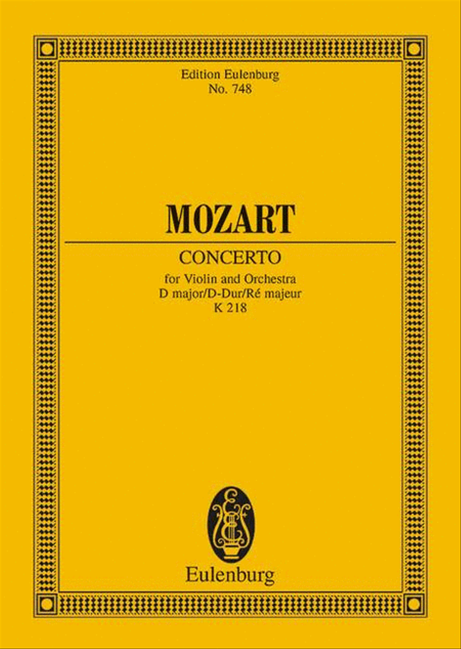 Violin Concerto No. 4, K. 218 Orchestra scores gallery preview page 1