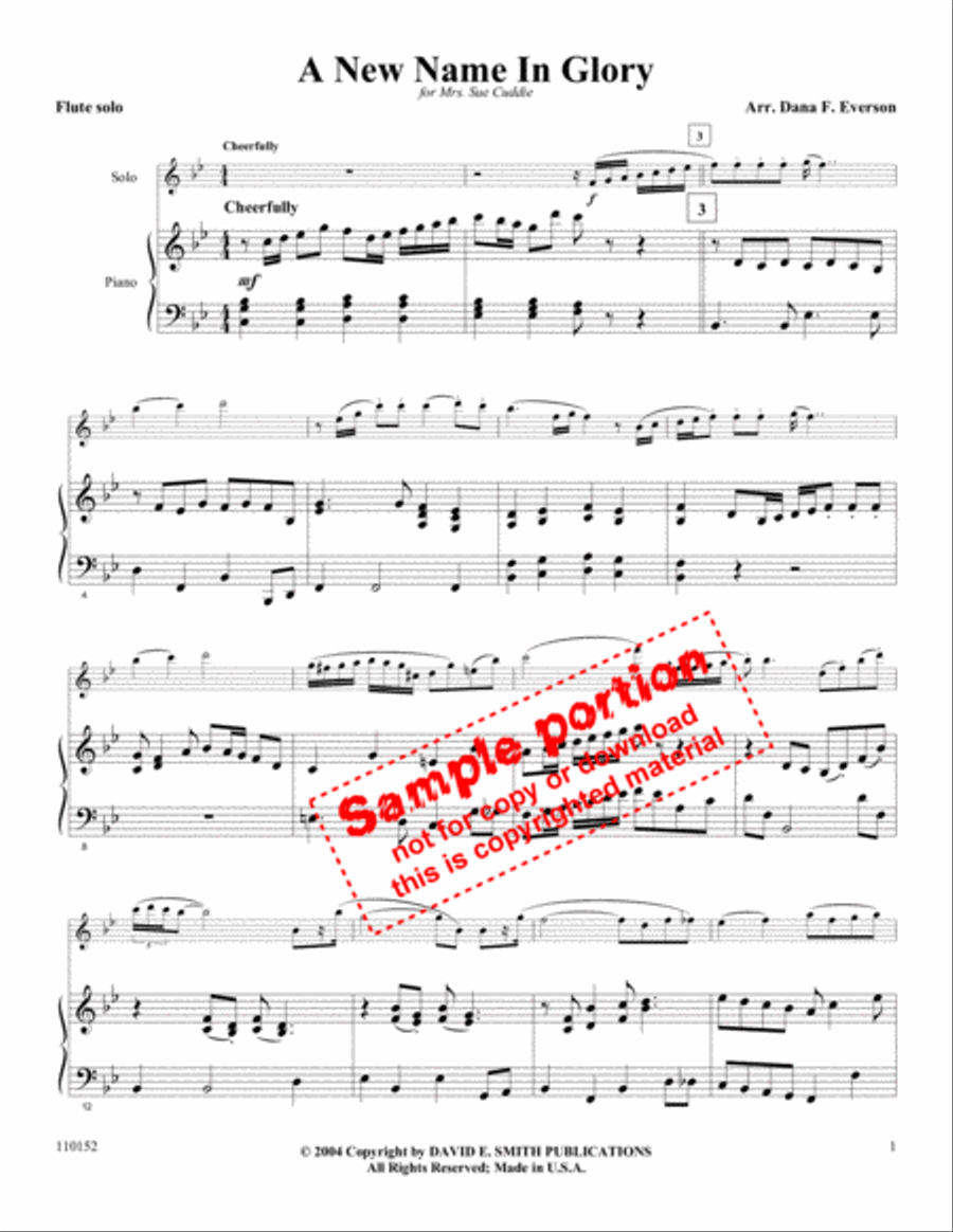 A New Name In Glory Flute Solo scores gallery preview page 2