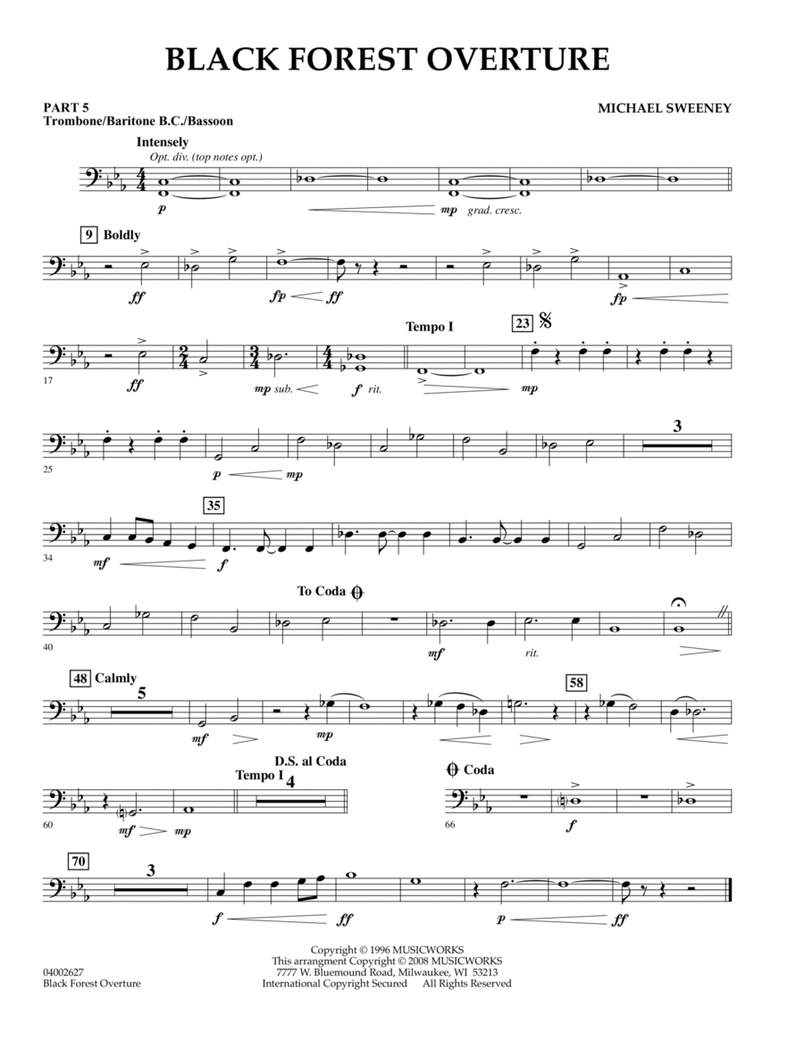 Black Forest Overture - Pt.5 - Trombone/Bar. B.C./Bsn.