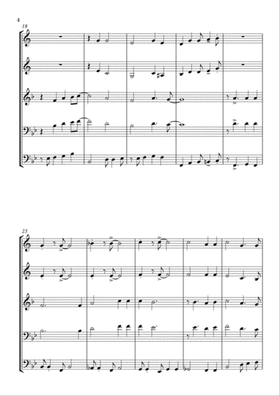 When the Saints Go Marching In - Brass Quartet Brass Quartet scores gallery preview page 4