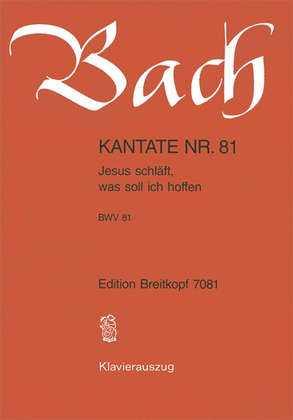 Book cover for Cantata BWV 81 "Jesus schlaeft, was soll ich hoffen"