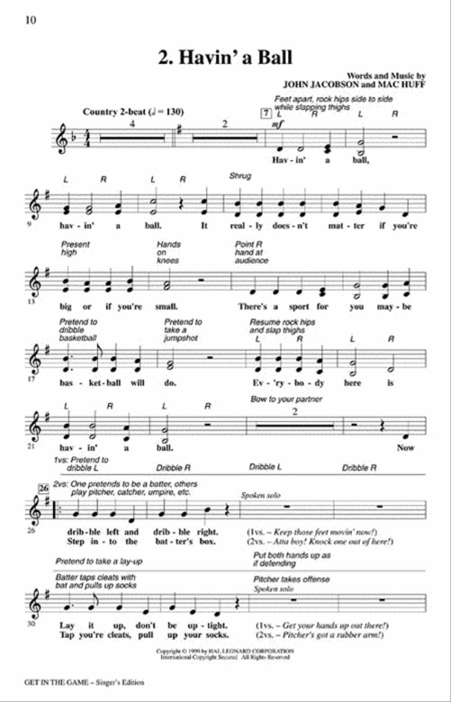 Get in the Game - Teacher's Edition Choir scores gallery preview page 2