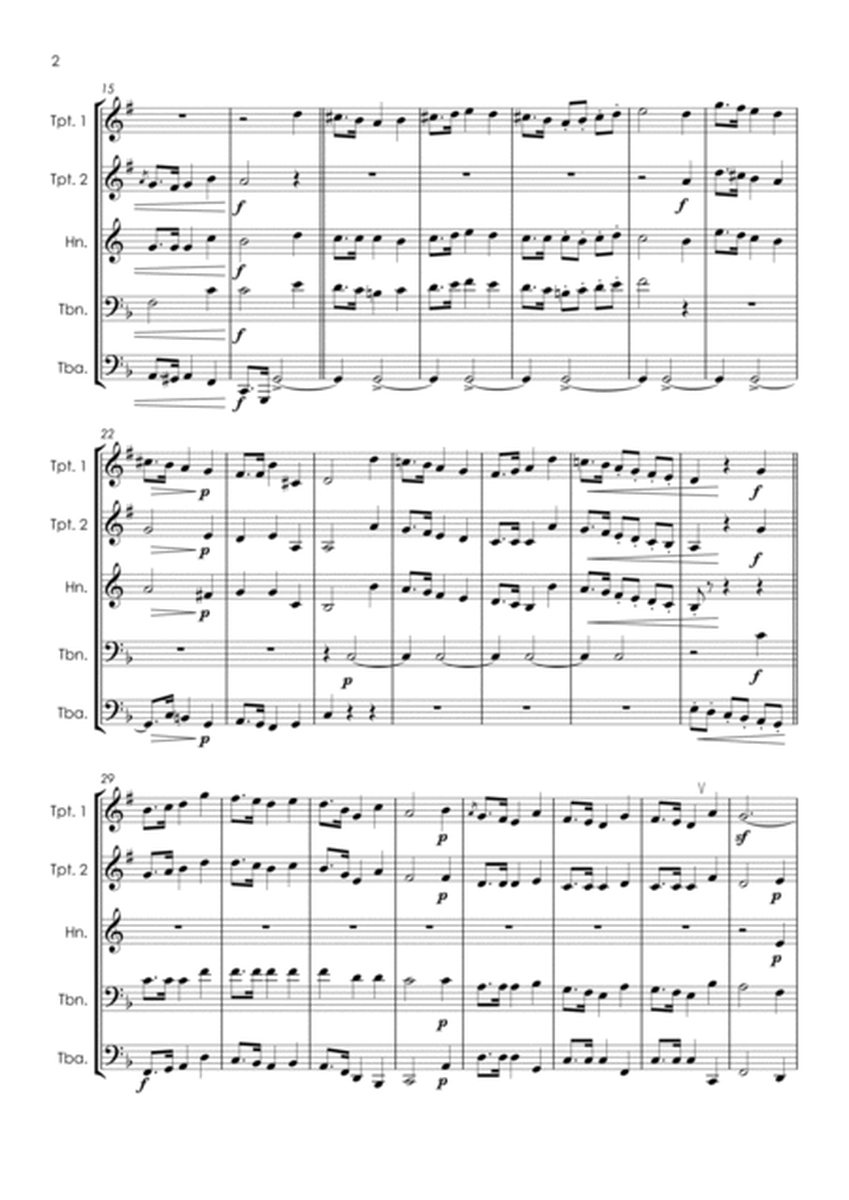 COMPLETE: Six Christmas Pieces (Sechs Kinderstücke für das Pianoforte): All 6 pieces - brass quintet image number null
