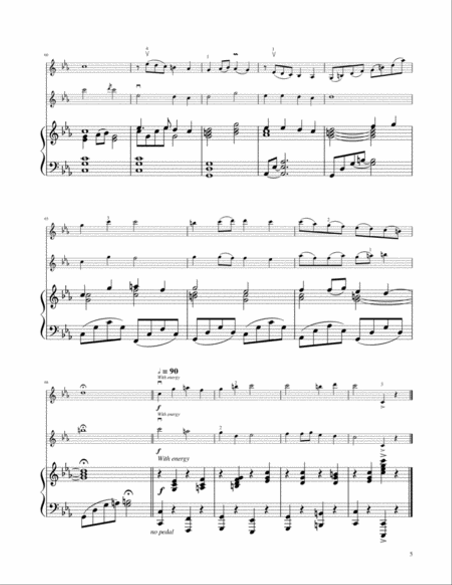 Sing We Now of Christmas - Violin Duet with Piano Accompaniment String Duet scores gallery preview page 6
