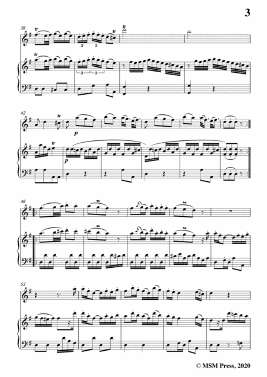 Bach,J.C.-Violin Sonata,in G Major,Op.16 No.2,for Violin and Piano Violin Solo scores gallery preview page 5