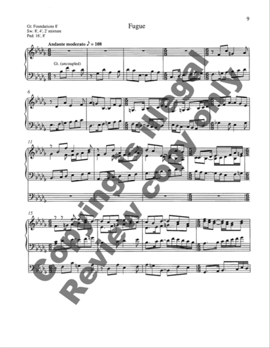 Prelude and Fugue: In Memoriam Nadia Boulanger Organ scores gallery preview page 15