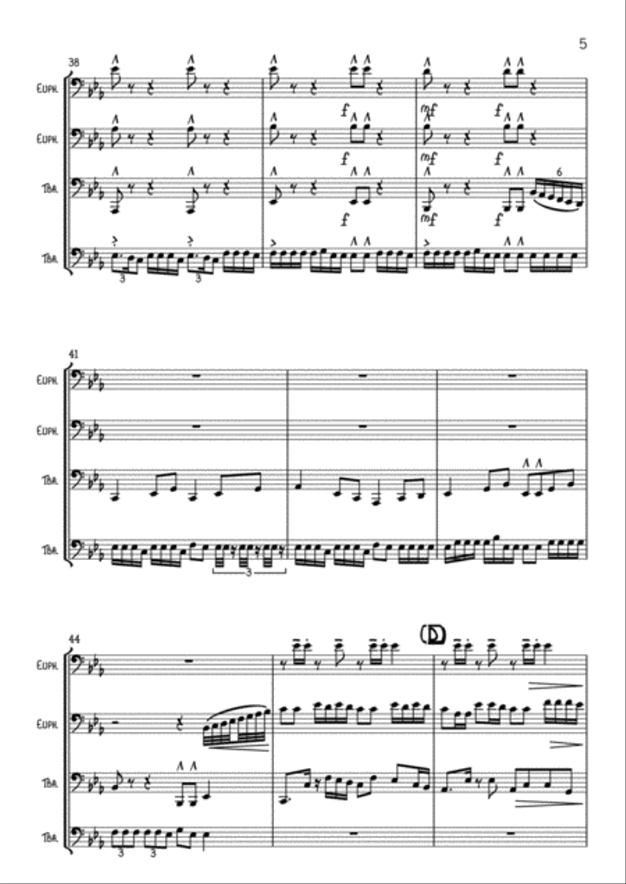 Despacito Brass Ensemble scores gallery preview page 5