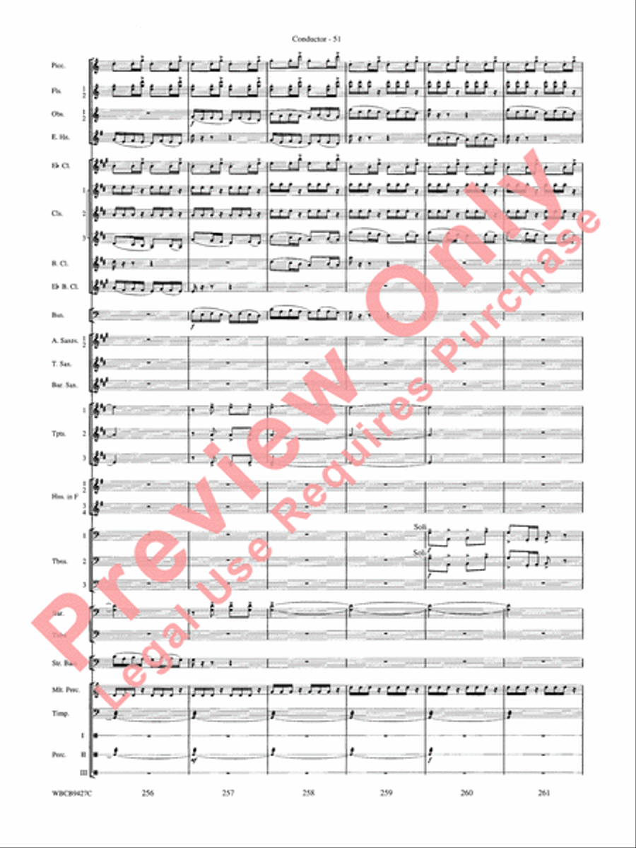 An American in Paris Concert Band scores gallery preview page 53
