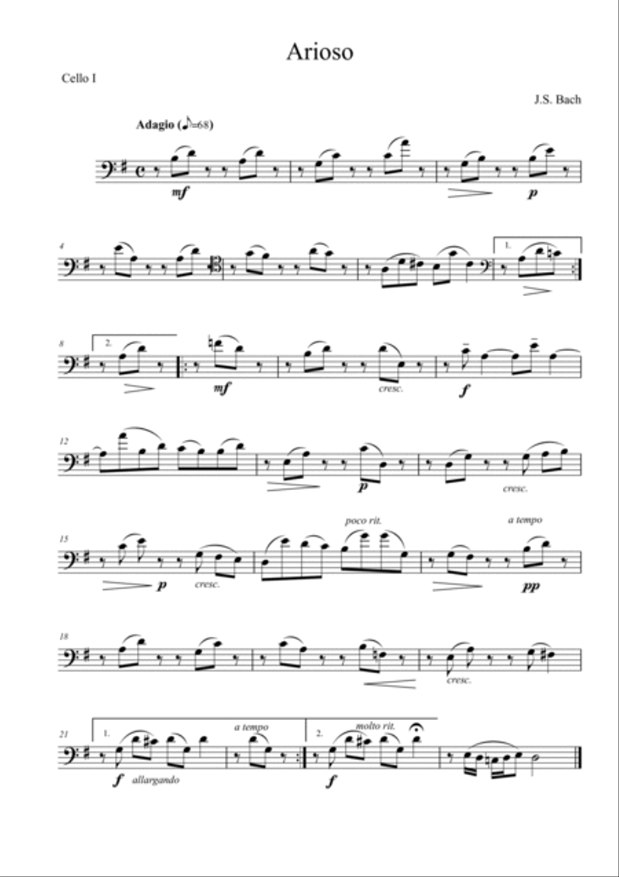 Arioso from Cantata BWV 156 (Adagio) Piano scores gallery preview page 6