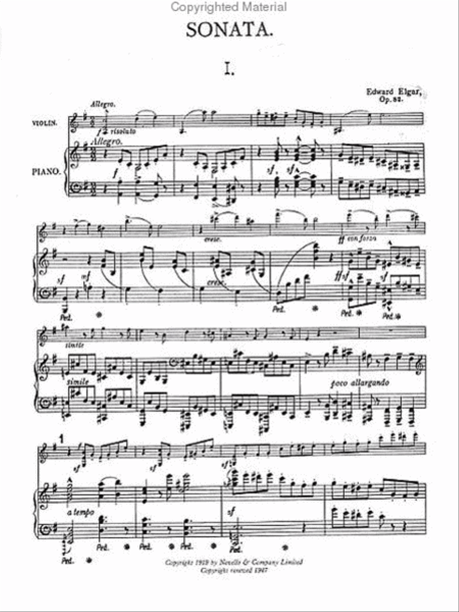 Sonata for Violin and Piano (E Minor), Op. 82 Violin Solo scores gallery preview page 2