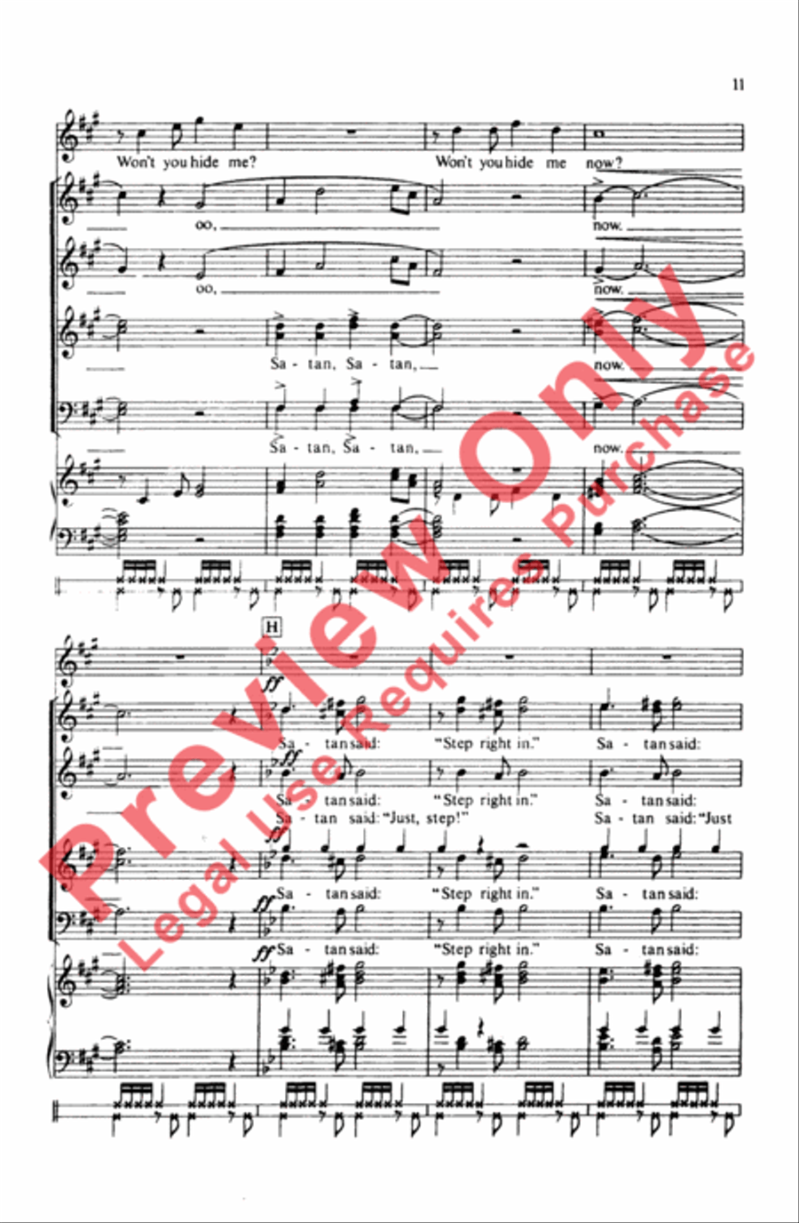 Sinner Man 4-Part scores gallery preview page 11