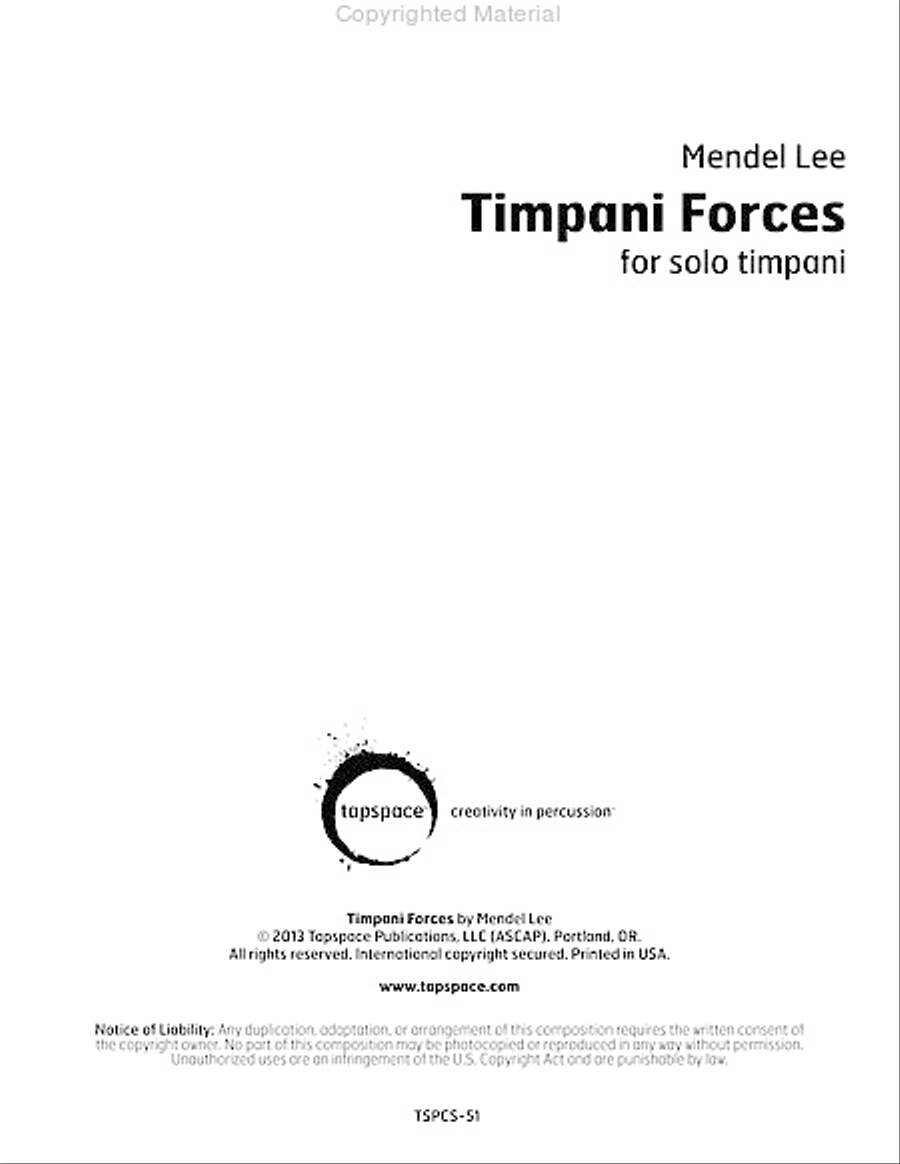 Timpani Forces Timpani Forces Percussion scores gallery preview page 2