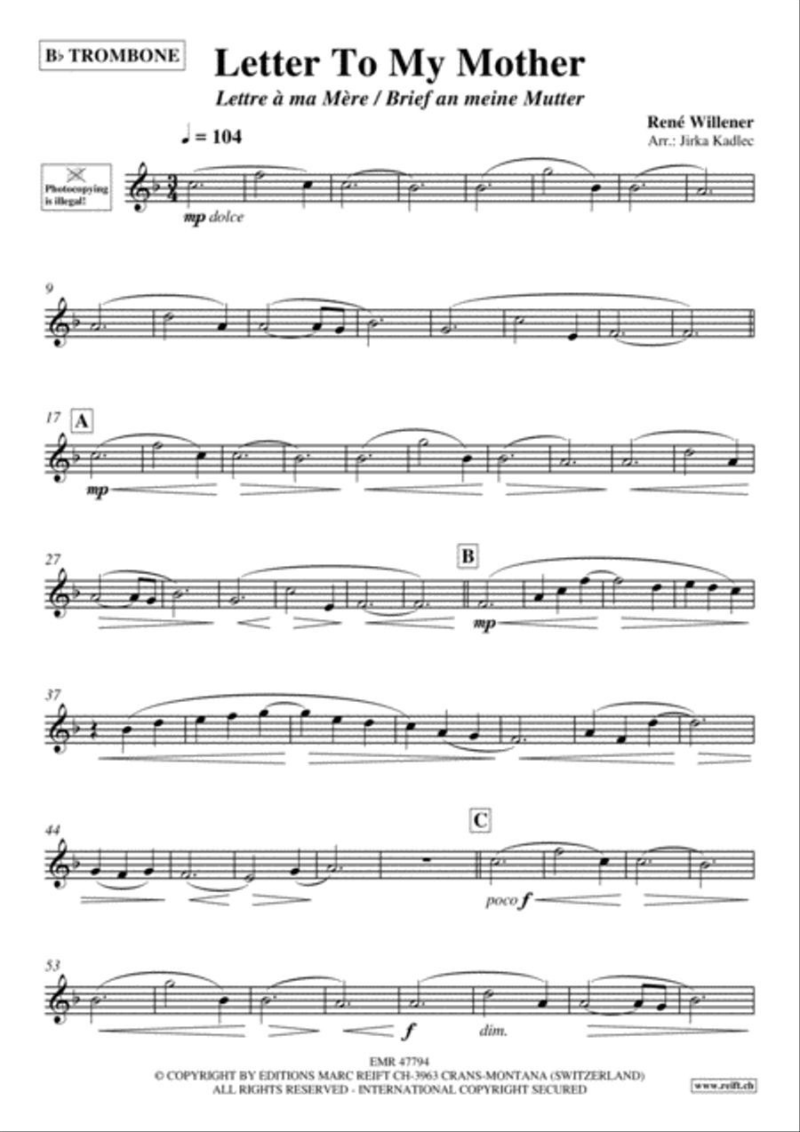 Letter To My Mother Piano Accompaniment scores gallery preview page 5
