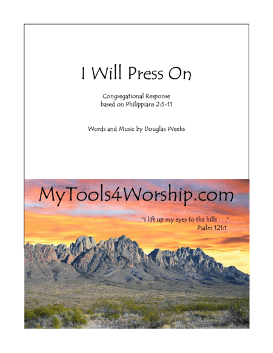 I Will Press On - Congregational Response Guitar scores gallery preview page 1