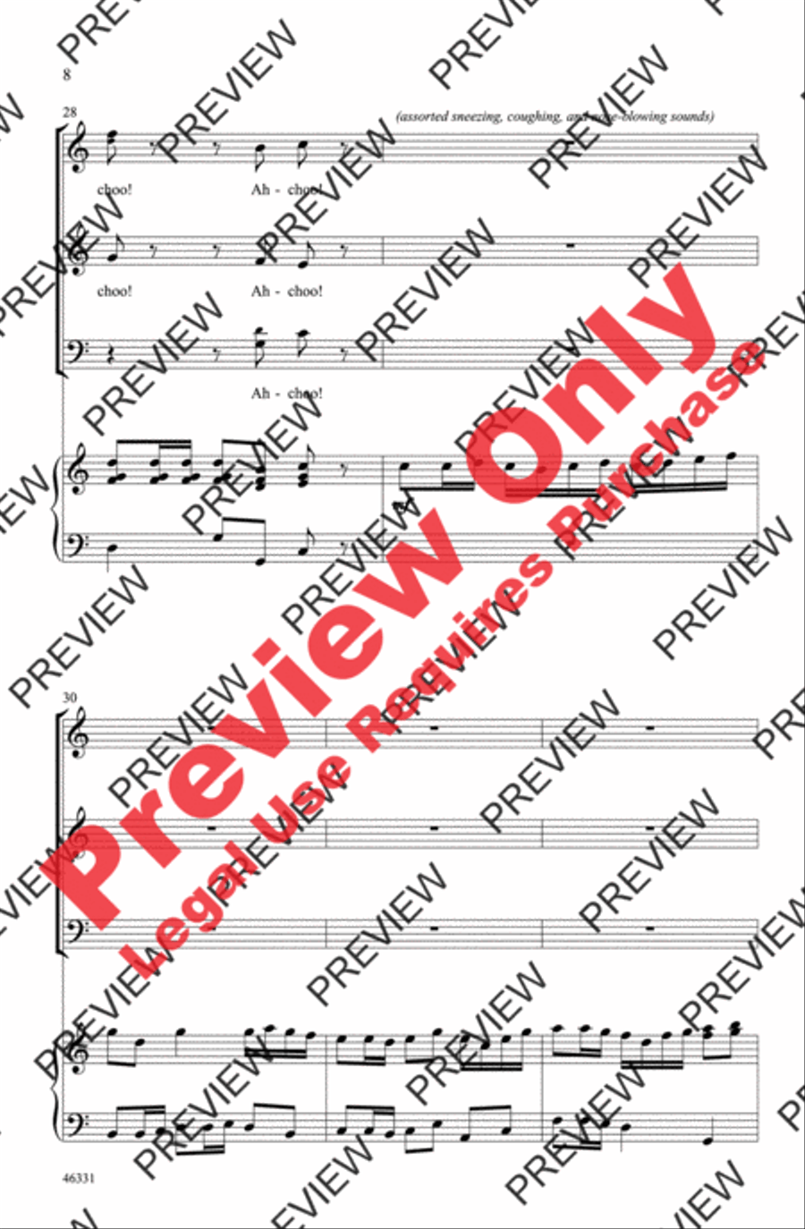 The Flu Fugue The Flu Fugue SAB scores gallery preview page 8