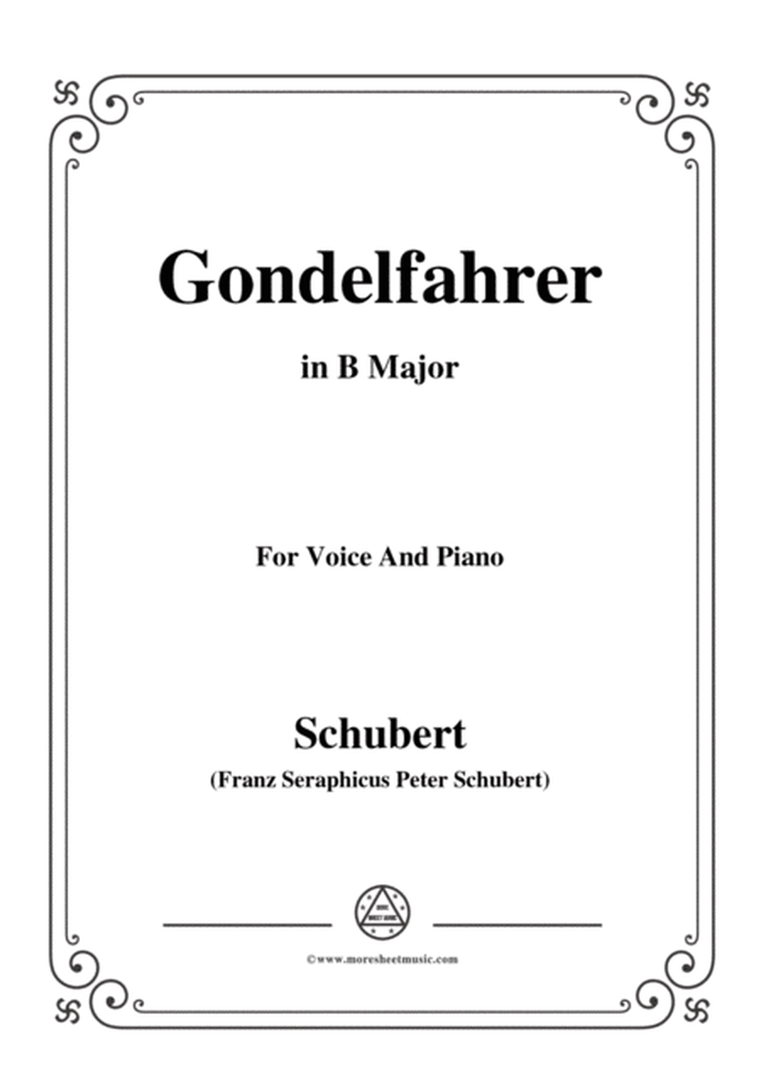 Schubert-Gondelfahrer,in B Major,for Voice&Piano image number null