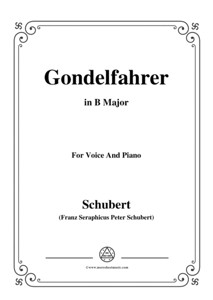 Schubert-Gondelfahrer,in B Major,for Voice&Piano image number null