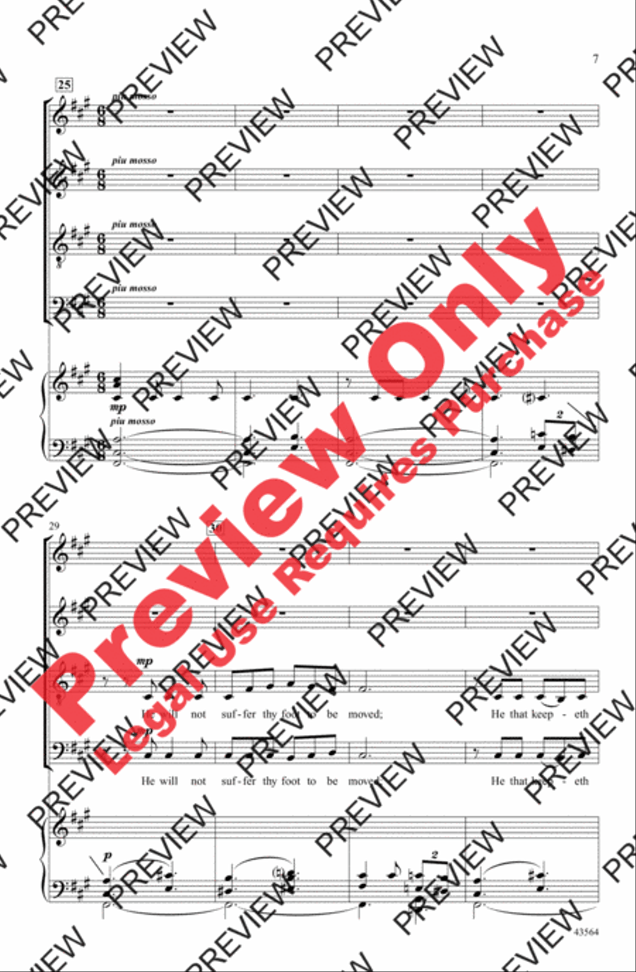 Psalm 121 4-Part scores gallery preview page 7