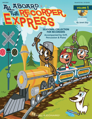 Book cover for All Aboard The Recorder Express - With Reproducible Pages